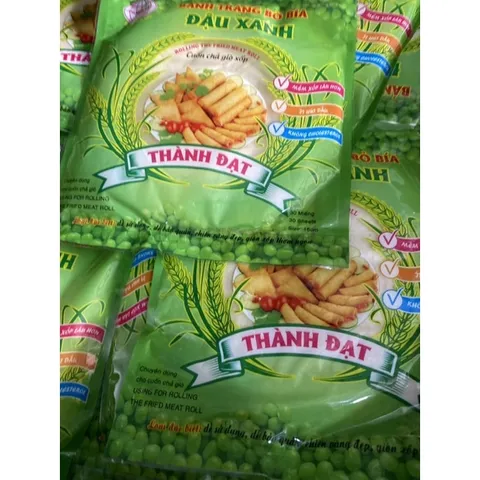 10 Gói bánh tráng bò bía đậu xanh - Bánh tráng cuốn chả giò giòn xốp