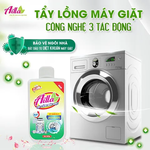 Combo 1 Tẩy Lồng Máy Giặt Ailla + 1 Tẩy mốc gioăng cao su Ailla Cao Cấp