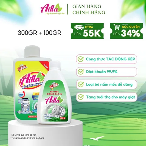 Combo 1 Tẩy Lồng Máy Giặt Ailla + 1 Tẩy mốc gioăng cao su Ailla Cao Cấp
