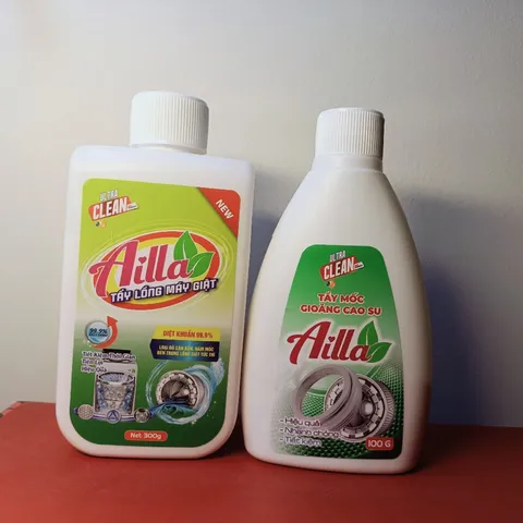 Combo 1 Tẩy Lồng Máy Giặt Ailla + 1 Tẩy mốc gioăng cao su Ailla Cao Cấp
