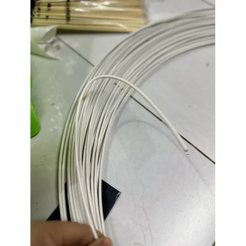 10 Mét dây thép bọc nhựa màu trắng 3.5li không rỉ - Dây thép uốn dẻo