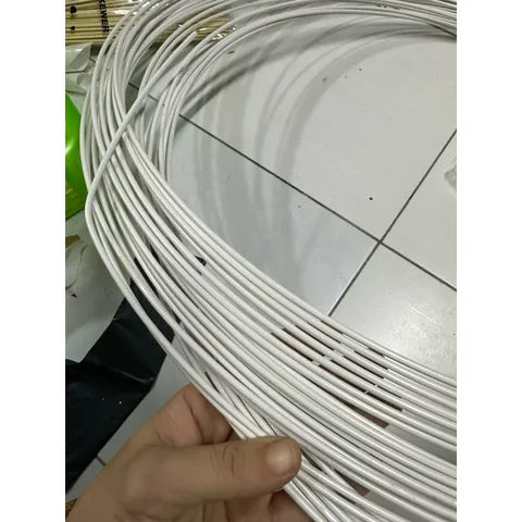 10 Mét dây thép bọc nhựa màu trắng 3.5li không rỉ - Dây thép uốn dẻo
