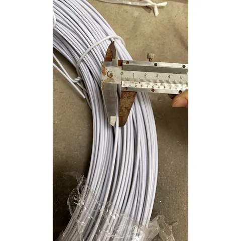 10 Mét dây thép bọc nhựa màu trắng 2.5li - Dây thép uốn dẻo