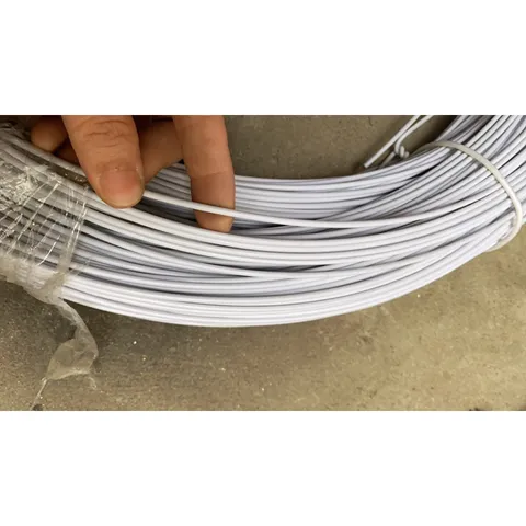 10 Mét dây thép bọc nhựa màu trắng 2.5li - Dây thép uốn dẻo