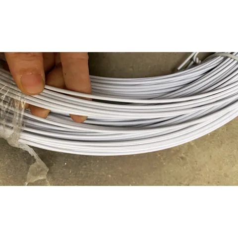 10 Mét dây thép bọc nhựa màu trắng 2.5li - Dây thép uốn dẻo