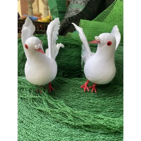 1 Chú chim bồ câu bằng xốp - Chim bồ câu nhân tạo dùng để trang trí