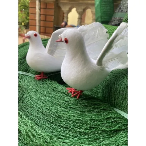 1 Chú chim bồ câu bằng xốp - Chim bồ câu nhân tạo dùng để trang trí