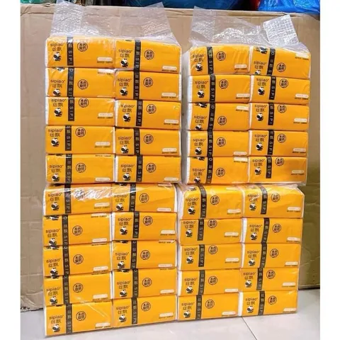 10 gói giấy ăn sipiao - giấy ăn gấu trúc
