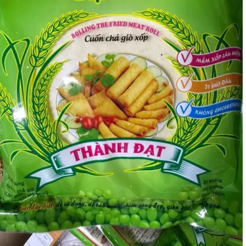 Combo 10 Gói Bánh tráng bò bía đậu xanh - Bánh đa nem cuốn chả giò giòn xốp ( 1 gói 30 lá )