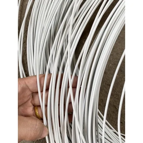 10 Mét Dây Thép Bọc Nhựa Màu Trắng 2,5 li và 3,5 li Uốn Dẻo
