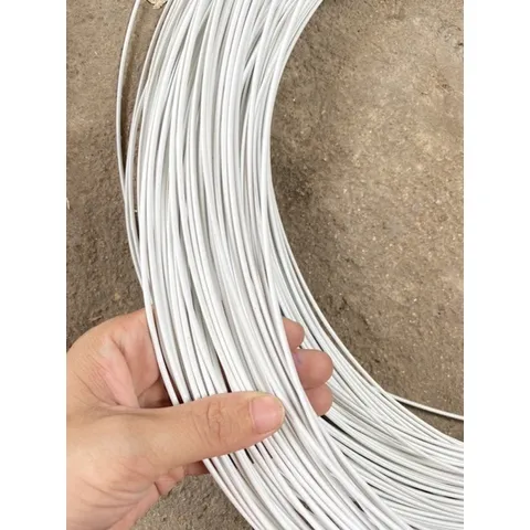 10 Mét Dây Thép Bọc Nhựa Màu Trắng 2,5 li và 3,5 li Uốn Dẻo