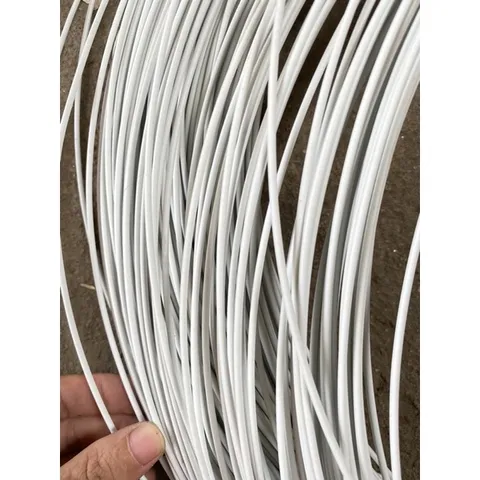 10 Mét Dây Thép Bọc Nhựa Màu Trắng 2,5 li và 3,5 li Uốn Dẻo