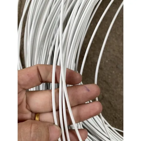 10 Mét Dây Thép Bọc Nhựa Màu Trắng 2,5 li và 3,5 li Uốn Dẻo
