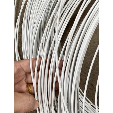 10 Mét Dây Thép Bọc Nhựa Màu Trắng 2,5 li và 3,5 li Uốn Dẻo