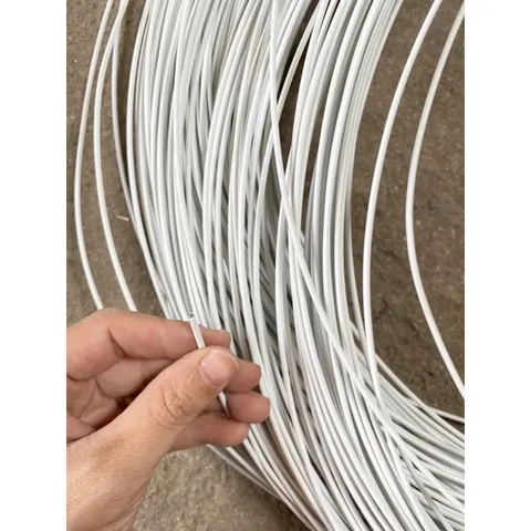 10 Mét Dây Thép Bọc Nhựa Màu Trắng 2,5 li và 3,5 li Uốn Dẻo