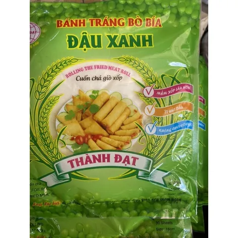 10 Gói bánh tráng bò bía đậu xanh - Bánh bò bía đậu xanh