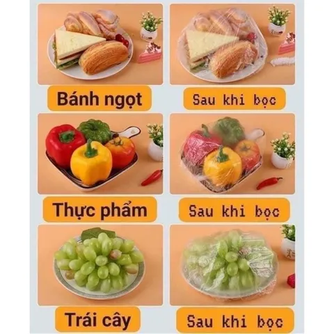 Túi bọc thực phẩm nilong co giãn đa năng gói ~ 100 cái
