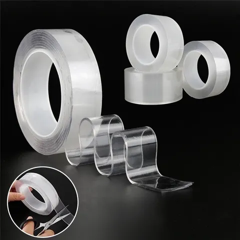 Băng dính 2 mặt trong suốt đa năng siêu dính cuộn 3 mét 884160