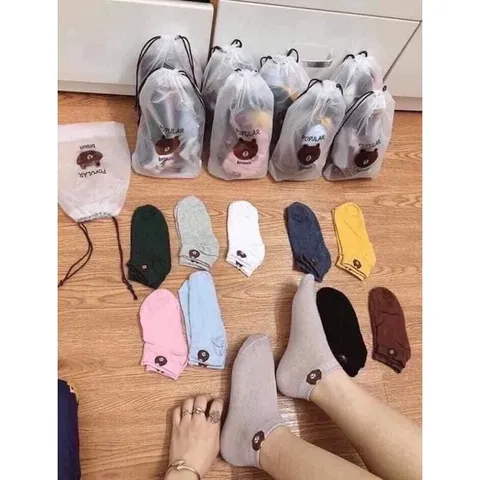 10 Đôi tất gấu hàng loại 1 dày đẹp, cổ cao, chất đanh lỳ