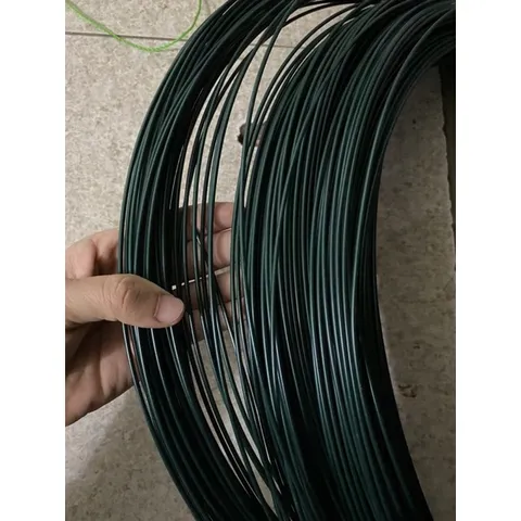 10 Mét dây thép bọc nhựa loại 3.5li màu xanh uốn dẻo