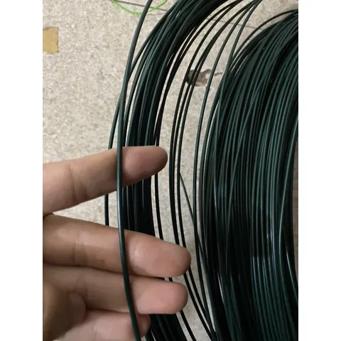 10 Mét dây thép bọc nhựa loại 3.5li màu xanh uốn dẻo