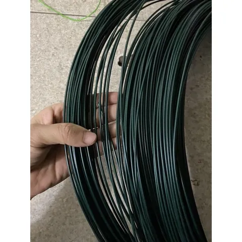 10 Mét dây thép bọc nhựa loại 3.5li màu xanh uốn dẻo