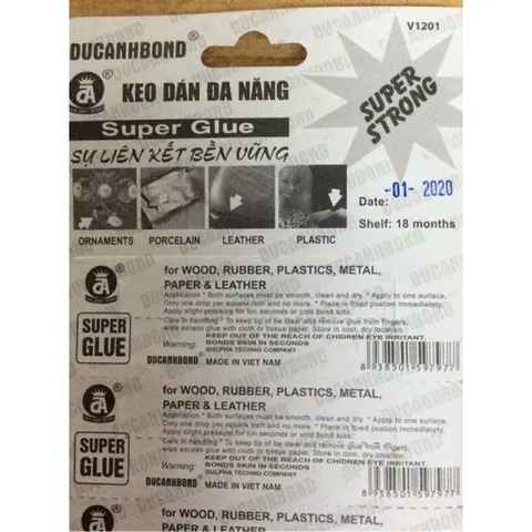 2 lọ Keo dán đa năng Super Glue siêu dính dán mọi vật liệu siêu chắc chắn