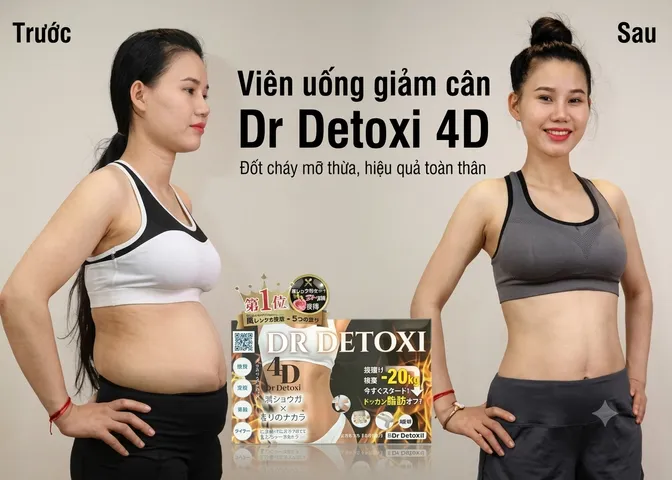 Viên Uống Giảm Cân Dr Detoxi 4D Diet Supplement Nội Địa Nhật Bản - Hỗ Trợ Kiểm Soát Cân Nặng Hiệu Quả