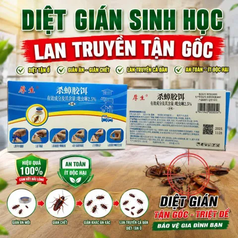 Thuốc (Gel) diệt Gián sinh học, lan truyền tận gốc - Hộp 8 viên nhỏ