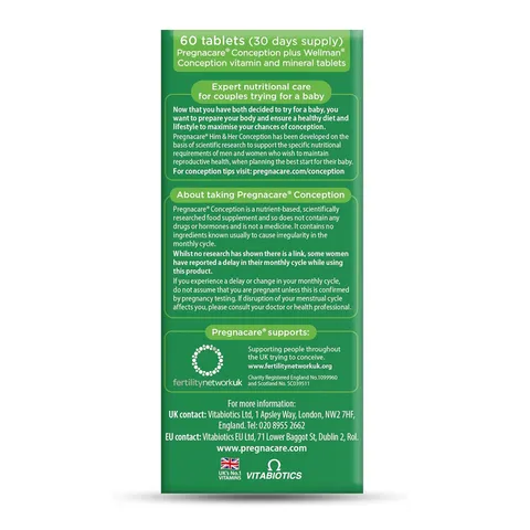 Vitabiotics Pregnacare His and Her Conception - Tăng khả năng thụ thai tự nhiên chính hãng Anh