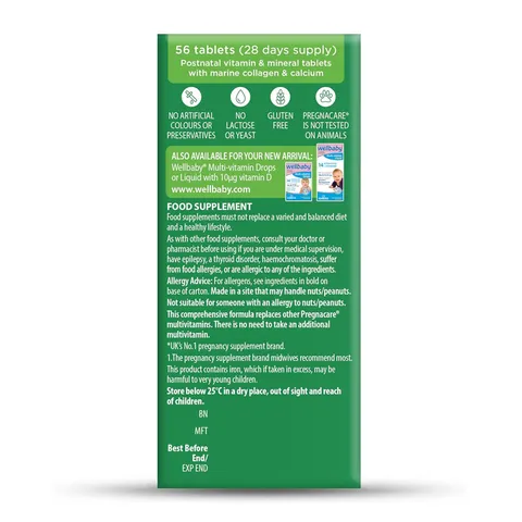 Vitabiotics Pregnacare New Mum - Phục hồi diện mạo và thể chất toàn diện của người mẹ chính hãng Anh