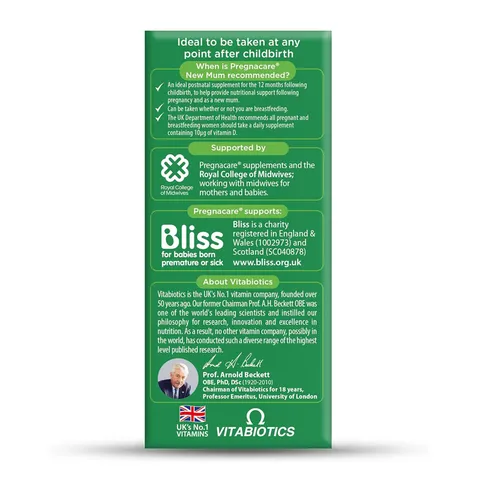 Vitabiotics Pregnacare New Mum - Phục hồi diện mạo và thể chất toàn diện của người mẹ chính hãng Anh