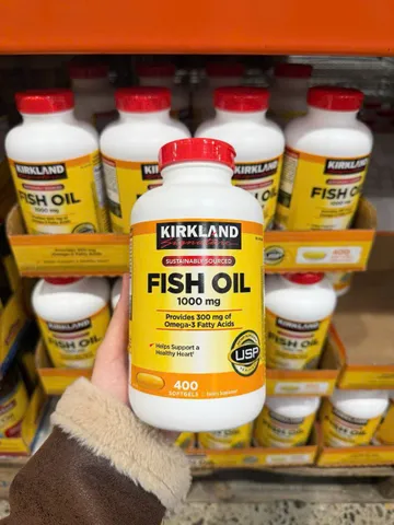 Viên uống dầu cá Kirkland Signature Fish Oil 1000mg 400 viên Mỹ - MẸ SÓC