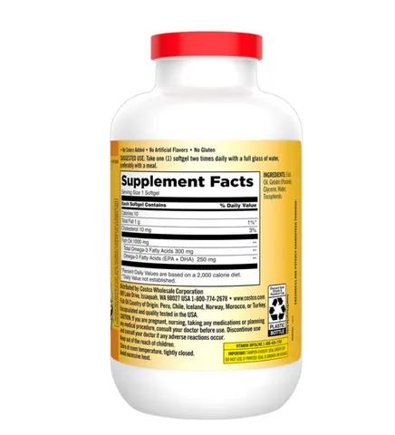 Viên uống dầu cá Kirkland Signature Fish Oil 1000mg 400 viên Mỹ - MẸ SÓC