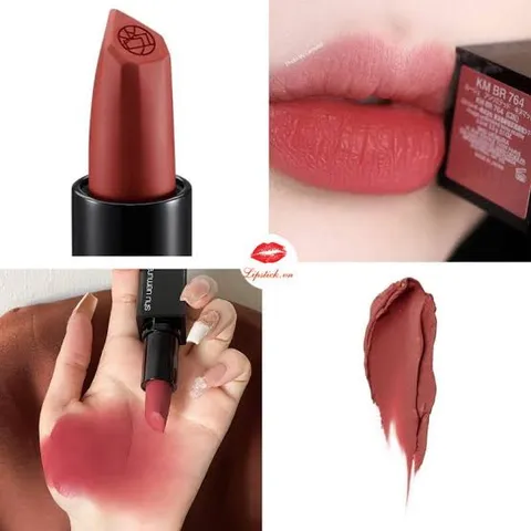 Son Shu Uemura Rouge Unlimited Kinu Matte Lipstick KM BR 764 - Son Môi Hồng Đỏ Chính Hãng, Chất Matte Mịn, Dưỡng Ẩm Dài Lâu 884915