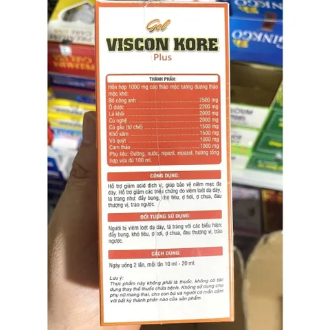 Gel Viscon Kore Plus Hỗ Trợ Dạ Dày, Chăm Sóc Niêm Mạc Dạ Dày, Hỗ Trợ Giảm Khó Chịu Do Trào Ngược Dạ Dày Thực Quản