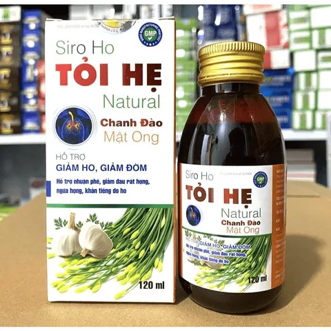 Siro Ho tỏi hẹ natural chứa chanh đào mật ong Hỗ trợ nhuận phế, Giảm ho, giảm đờm, rát cổ họng, kho han, ho đờm