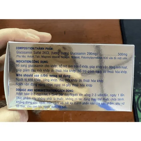 GLUCOSAMINBAYBAY Giúp xương chắc khớp khỏe ngăn ngừa thoái hóa khớp tái tạo mô sụn sương khớp 