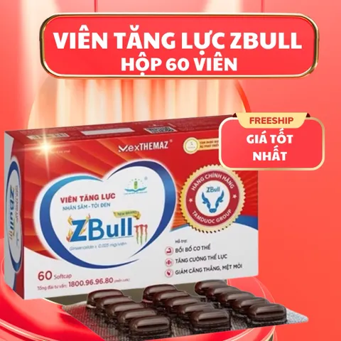 [Hộp 60v] Viên tăng lực nhân sâm tỏi đen ZBull New Brand M Tâm Dược hỗ trợ khôi phục sức khoẻ tăng đề kháng 885016