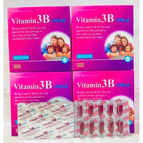 cao thể trạng, hỗ trợ kén ăn, người suy nhược, bị lao lực, mất ngủ Vitamin 3B Viphar B1 B6 B12 Bổ Sung Vitamin Nhóm B, Hỗ Trợ Bồi Bổ Cơ Thể, Nâng Cao Thể Trạng Cho Người Mệt Mỏi, Ăn Uống Kém