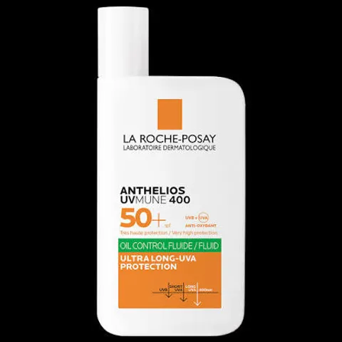 (Hàng ngoại) Kem Chống Nắng La Roche-Posay Anthelios UVMune 400 Fluide Oil Control 50ml - Bảo Vệ Da Nhạy Cảm, Kiểm Soát Dầu, Chống Nắng Hiệu Quả