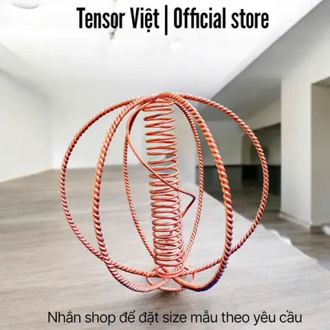 (Phạm Tráng Tensor Việt) Bộ điều hòa môi trường (Harmonizer) đồng đỏ nguyên chất size lớn, tensor rings