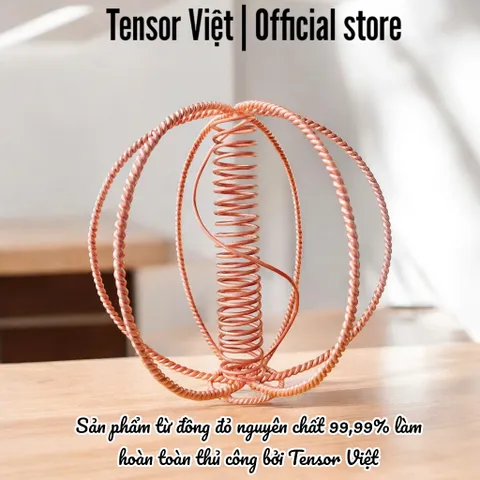 (Phạm Tráng Tensor Việt) Bộ điều hòa môi trường (Harmonizer) đồng đỏ nguyên chất size lớn, tensor rings