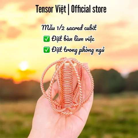 (Phạm Tráng Tensor Việt) Bộ điều hòa môi trường (Harmonizer) đồng đỏ nguyên chất size lớn, tensor rings
