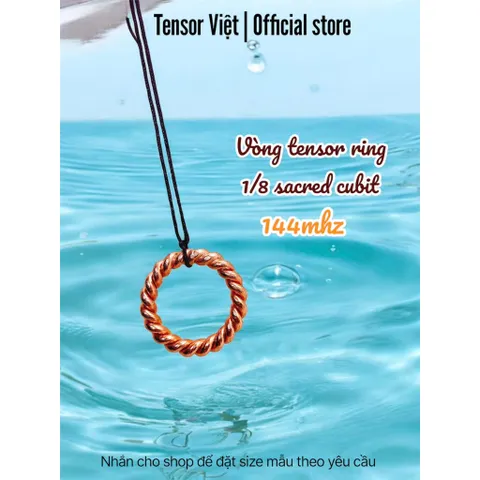 (Phạm Tráng Tensor Việt) Mặt dây chuyền đồng đỏ nguyên chất tensor 144mhz dày 4,5mm, tensor ring (không kèm dây)