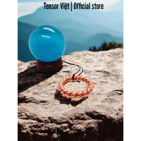 (Phạm Tráng Tensor Việt) Mặt dây chuyền đồng đỏ nguyên chất tensor 144mhz dày 4,5mm, tensor ring (không kèm dây)