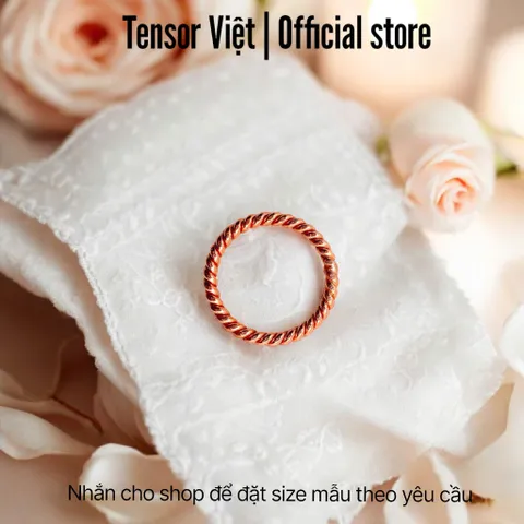 (Phạm Tráng Tensor Việt) Nhẫn tròn xoắn đồng đỏ nguyên chất đủ size nam ...