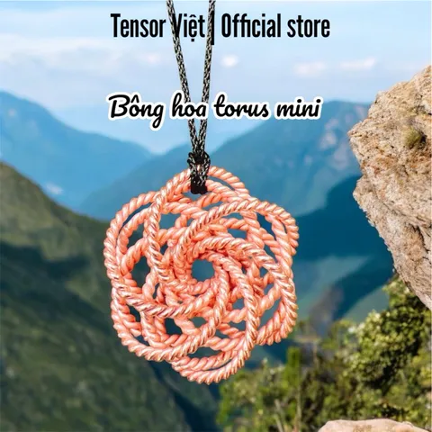 (Phạm Tráng Tensor Việt) Mặt dây chuyền tensor đồng nguyên chất hình xuyến hai lớp 177mhz