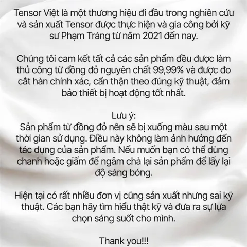 (Phạm Tráng Tensor Việt) Kính tensor đồng đỏ nguyên chất dành cho nam nữ và trẻ em