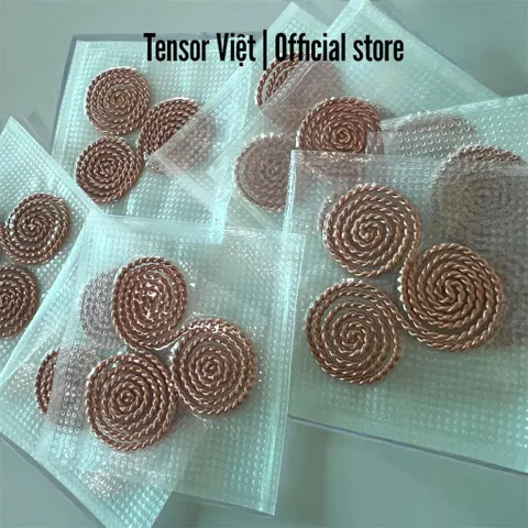 (Có bọc chống oxy hóa) Vòng triskelion (heddeka) tránh sóng bức xạ điện từ dành cho laptop, cục wifi, lò vi sóng,...